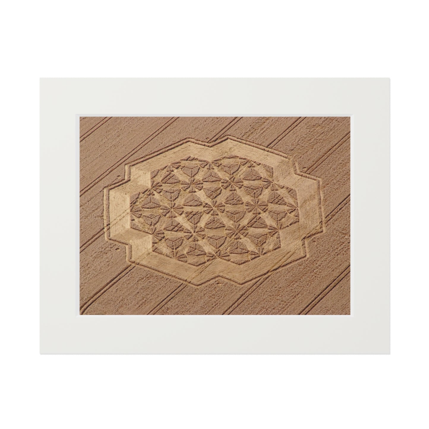 East Kennet Crop Circle - 2007 | Fine Art Print with Passepartout Paper Frame