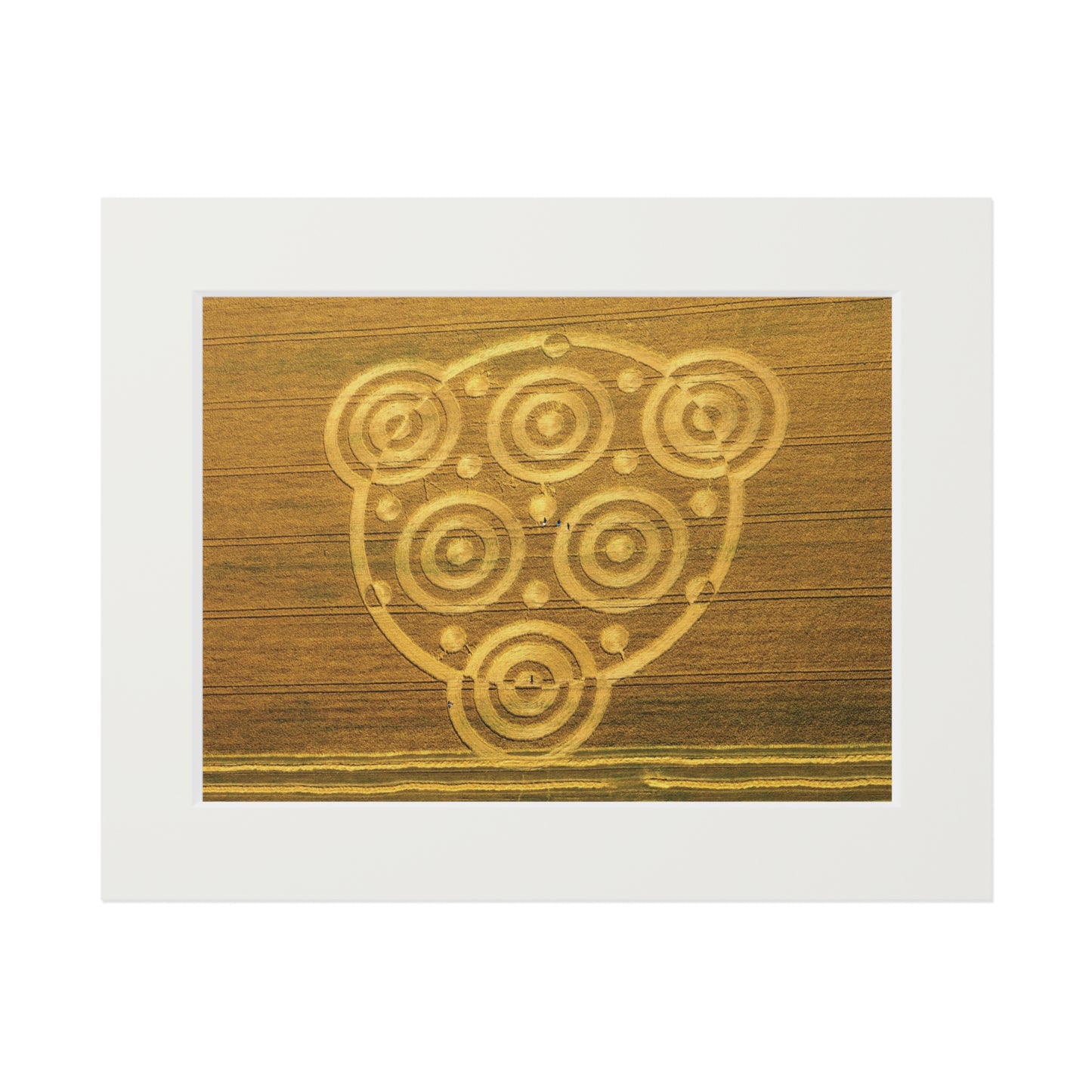 Etchilhampton Crop Circle  - 2018 | Fine Art Print with Passepartout Paper Frame
