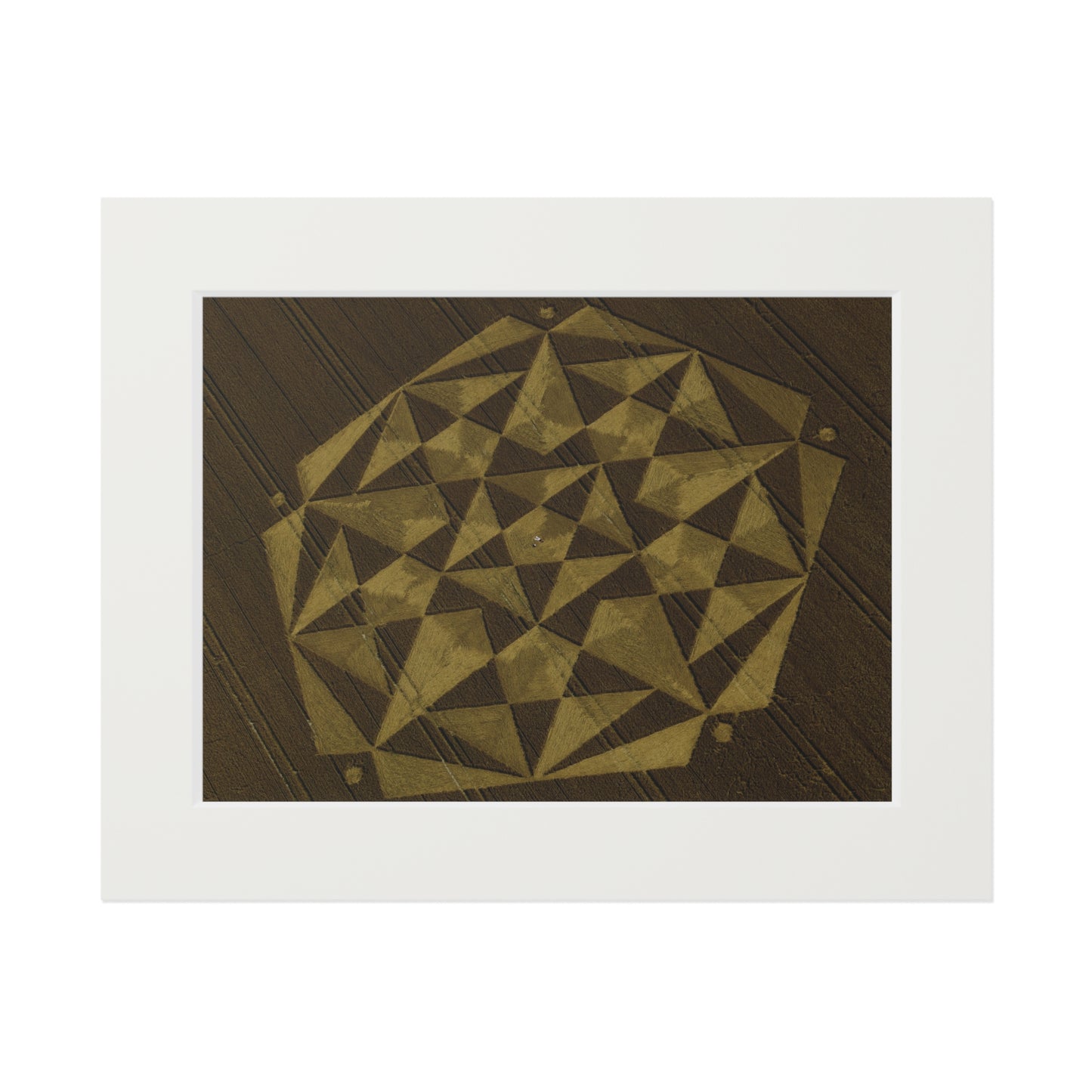 Cherhill Crop Circle - 2016 | Fine Art Print with Passepartout Paper Frame