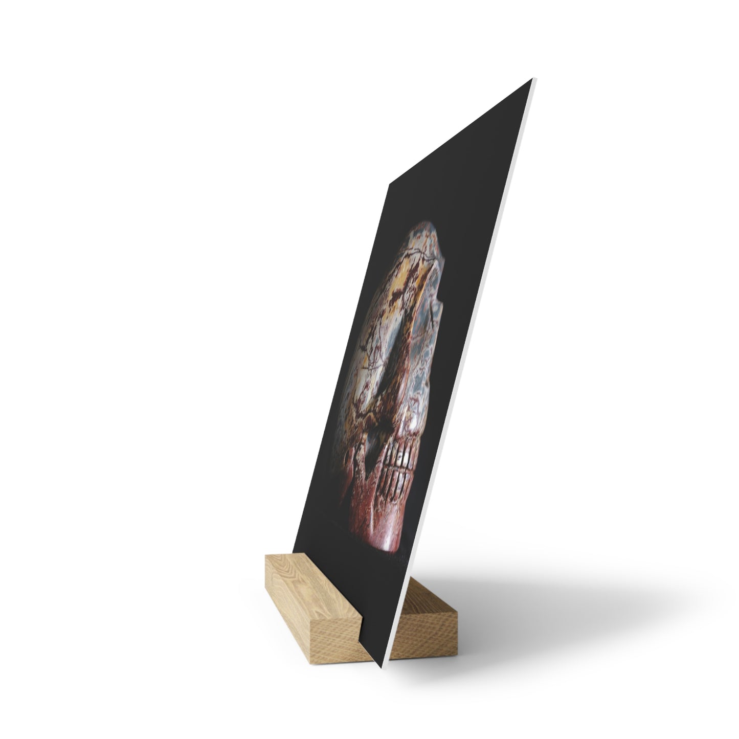 Dendritic Skull - Print with Wooden Stand