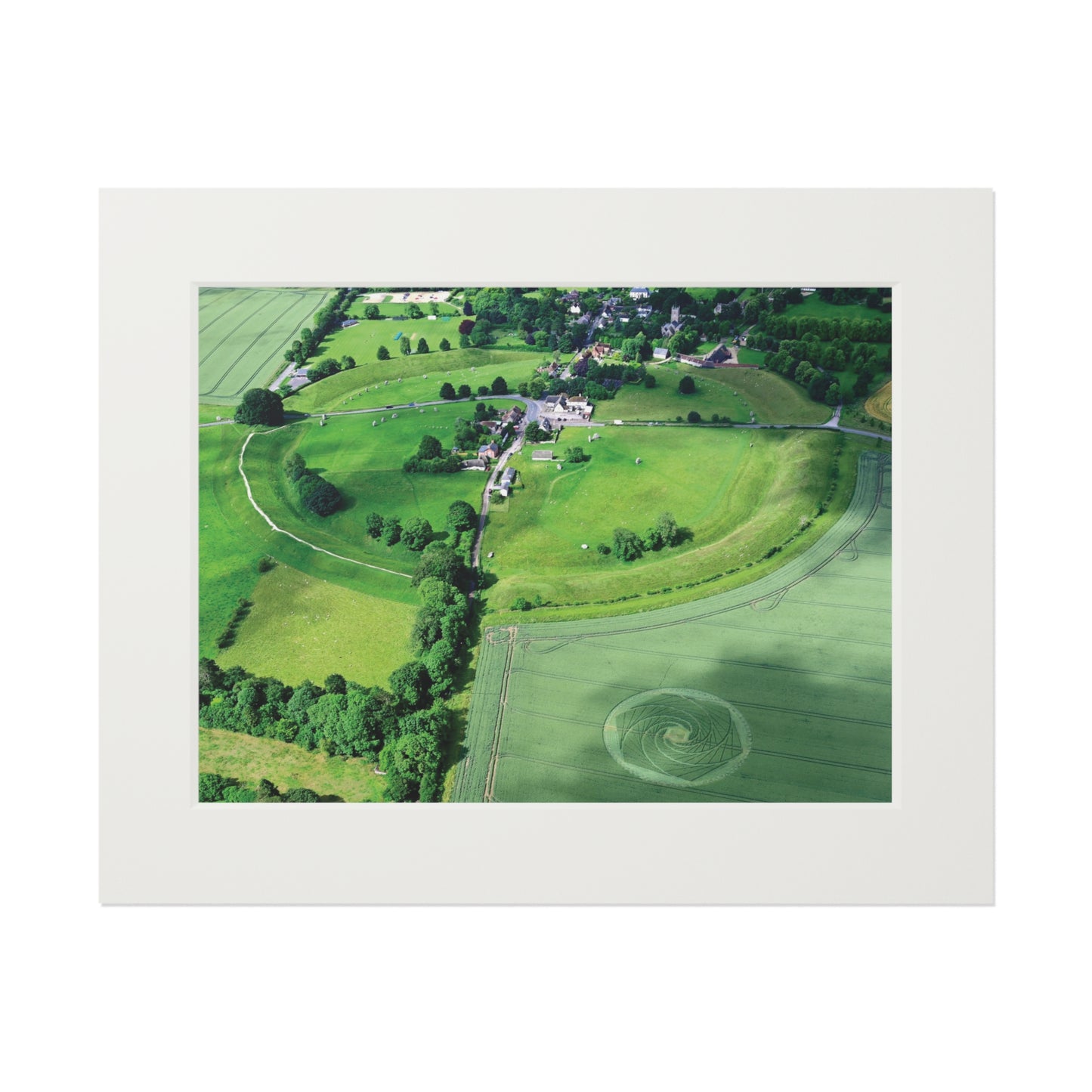 Avebury Crop Circle – 2021 | Fine Art Print with Passepartout Paper Frame