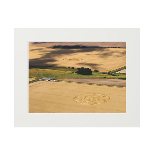 Hackpen Hill  Crop Circle  - 2018 | Fine Art Print with Passepartout Paper Frame
