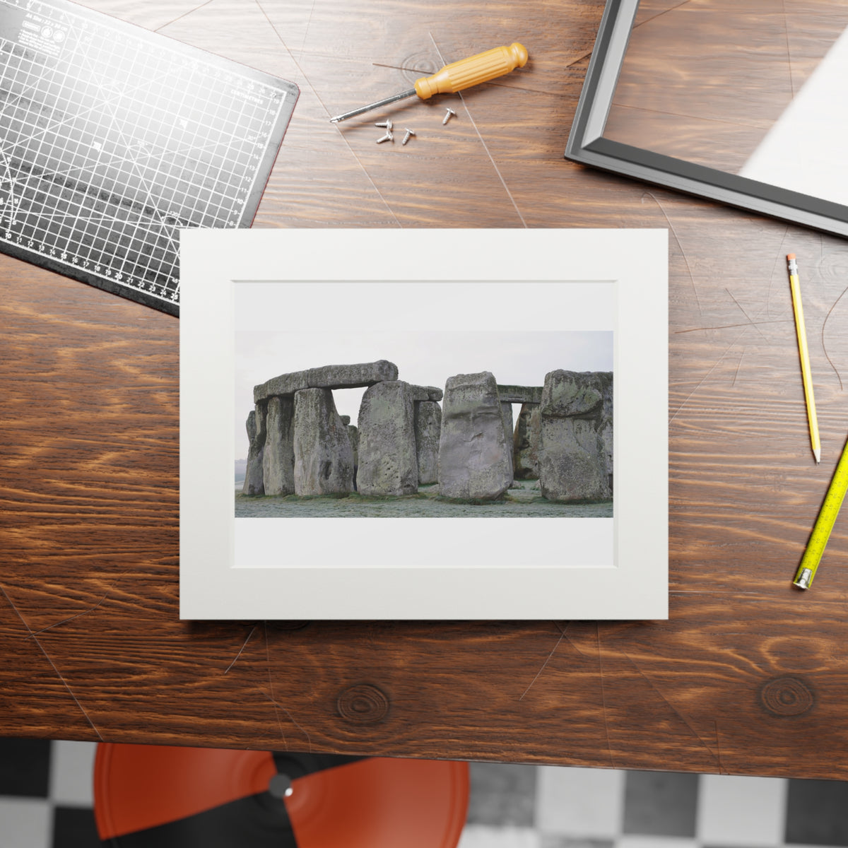 West Kennet Long Barrow | Fine Art Print with Passepartout Paper Frame