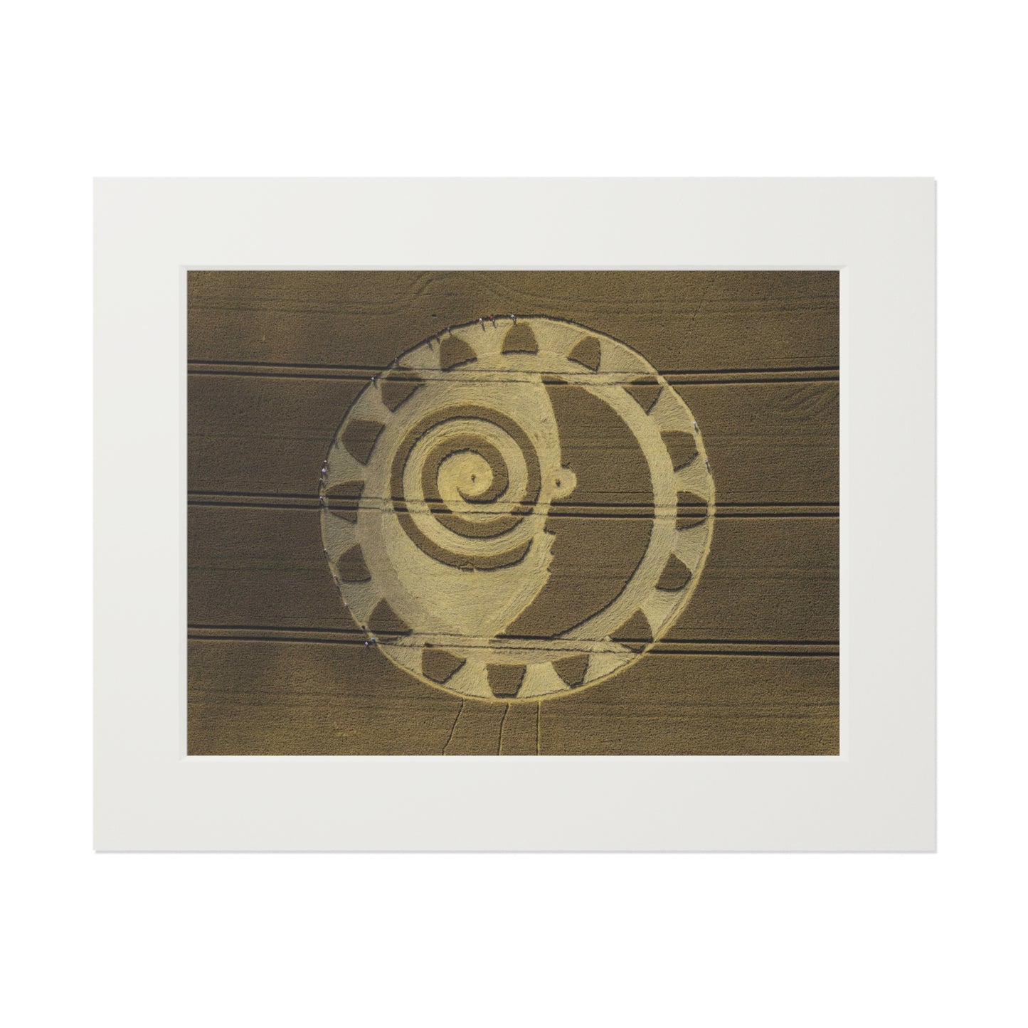 Hackpen Crop Circle - 2014 | Fine Art Print with Passepartout Paper Frame
