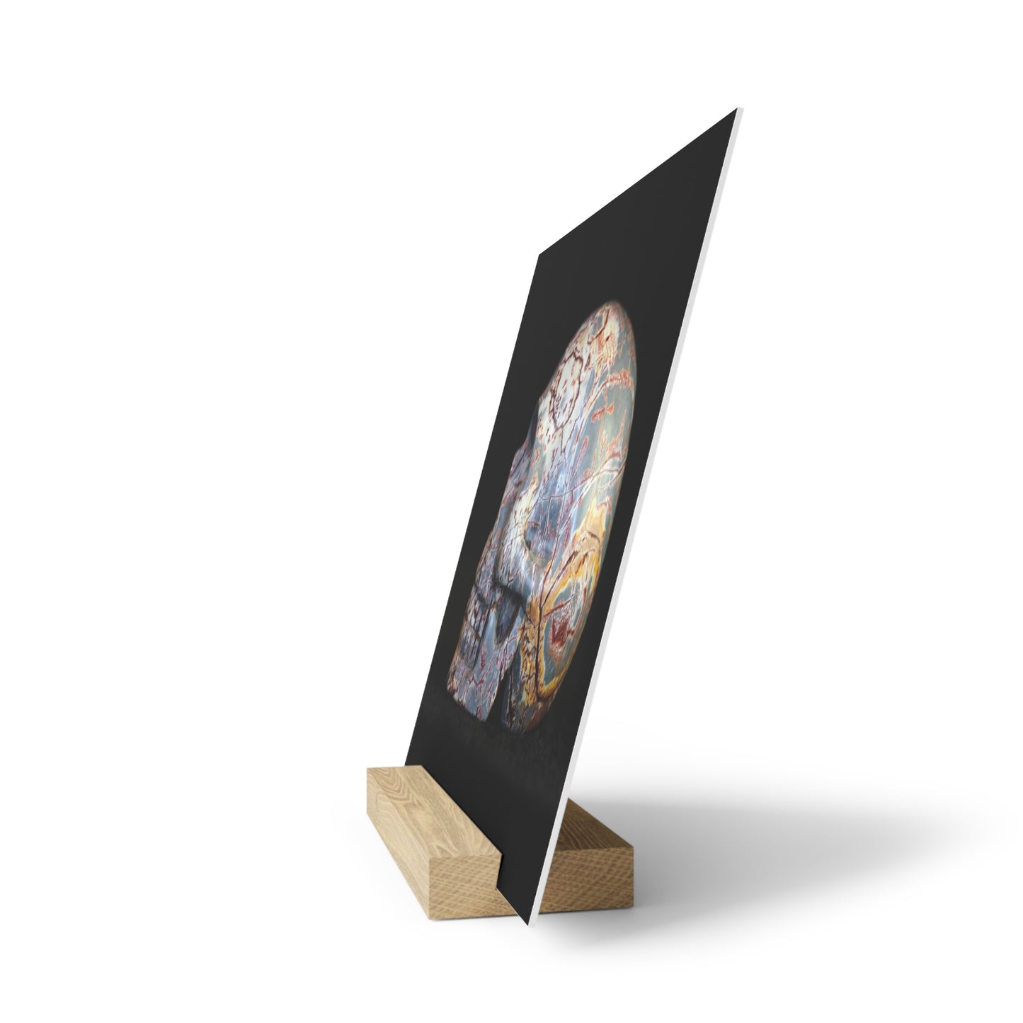 Dendritic Mirror - Print with Wooden Stand