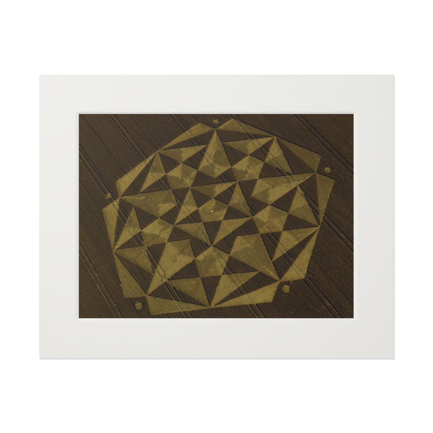 Cherhill Crop Circle - 2016 | Fine Art Print with Passepartout Paper Frame