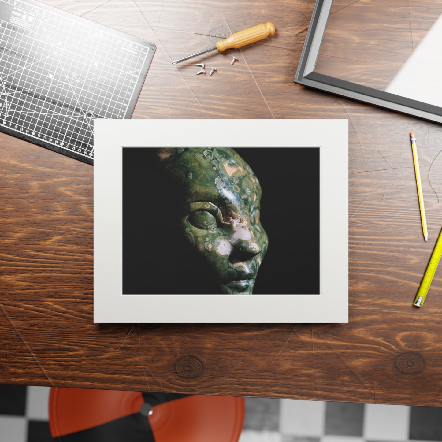 Rainforest Jasper Star Faery -  Fine Art Print and Passepartout Paper Frame