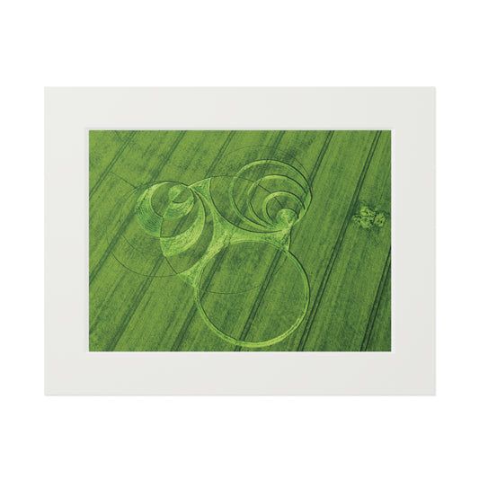 Hackpen Hill Crop Circle  - 2011| Fine Art Print with Passepartout Paper Frame