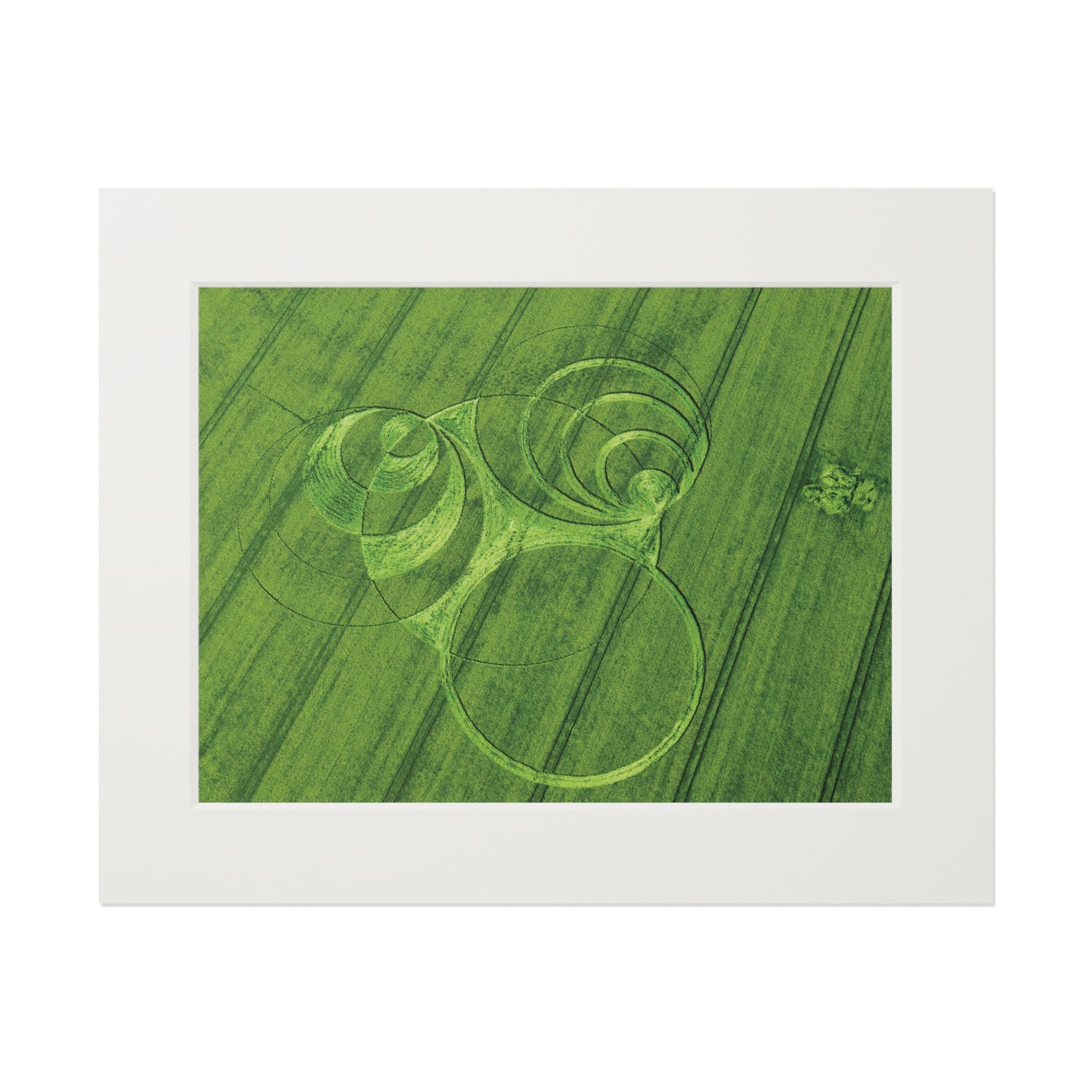 Hackpen Hill Crop Circle  - 2011| Fine Art Print with Passepartout Paper Frame