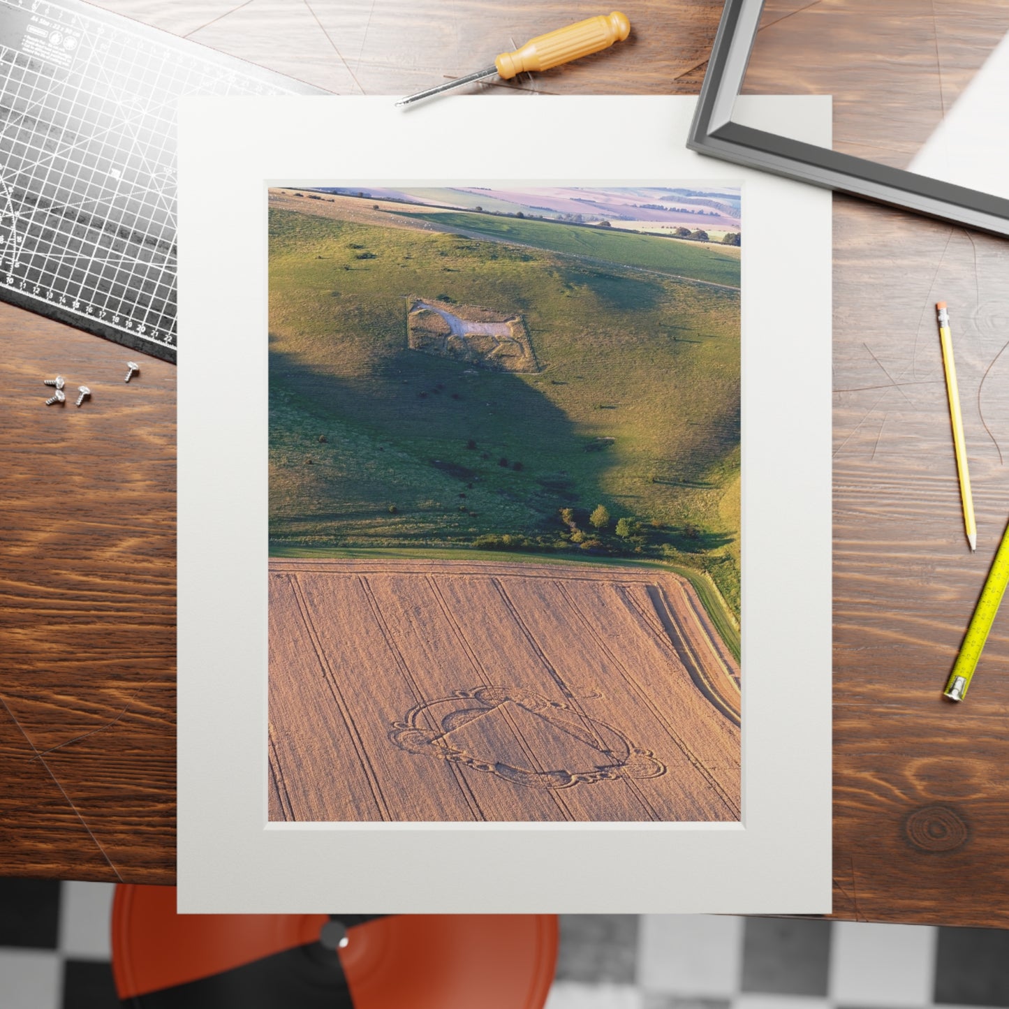 Milk Hill – 2007 | Fine Art Print with Passepartout Paper Frame