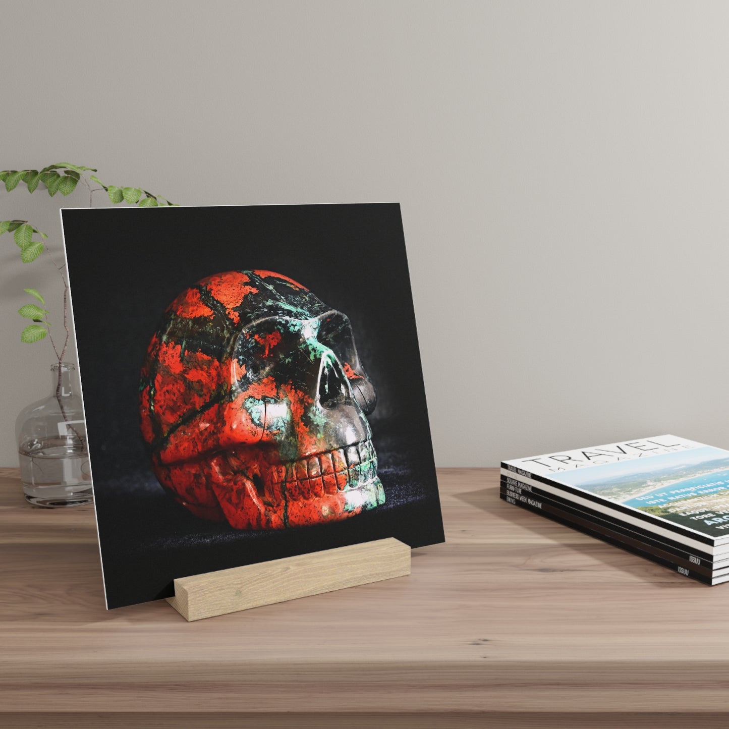 Sonora Skull - Print with Wooden Stand