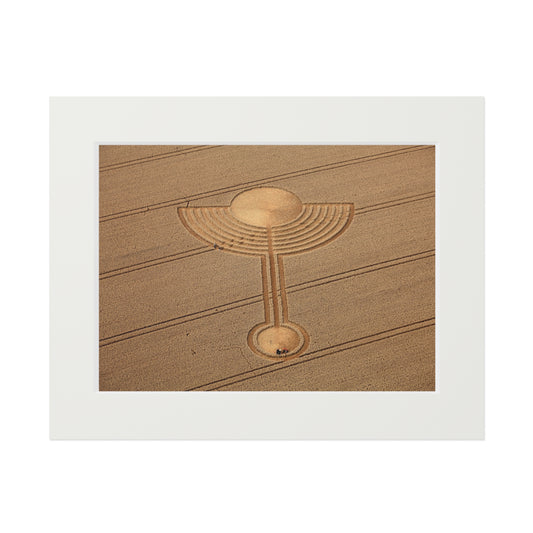 Beckhampton Crop Circle  - 2010 | Fine Art Print with Passepartout Paper Frame