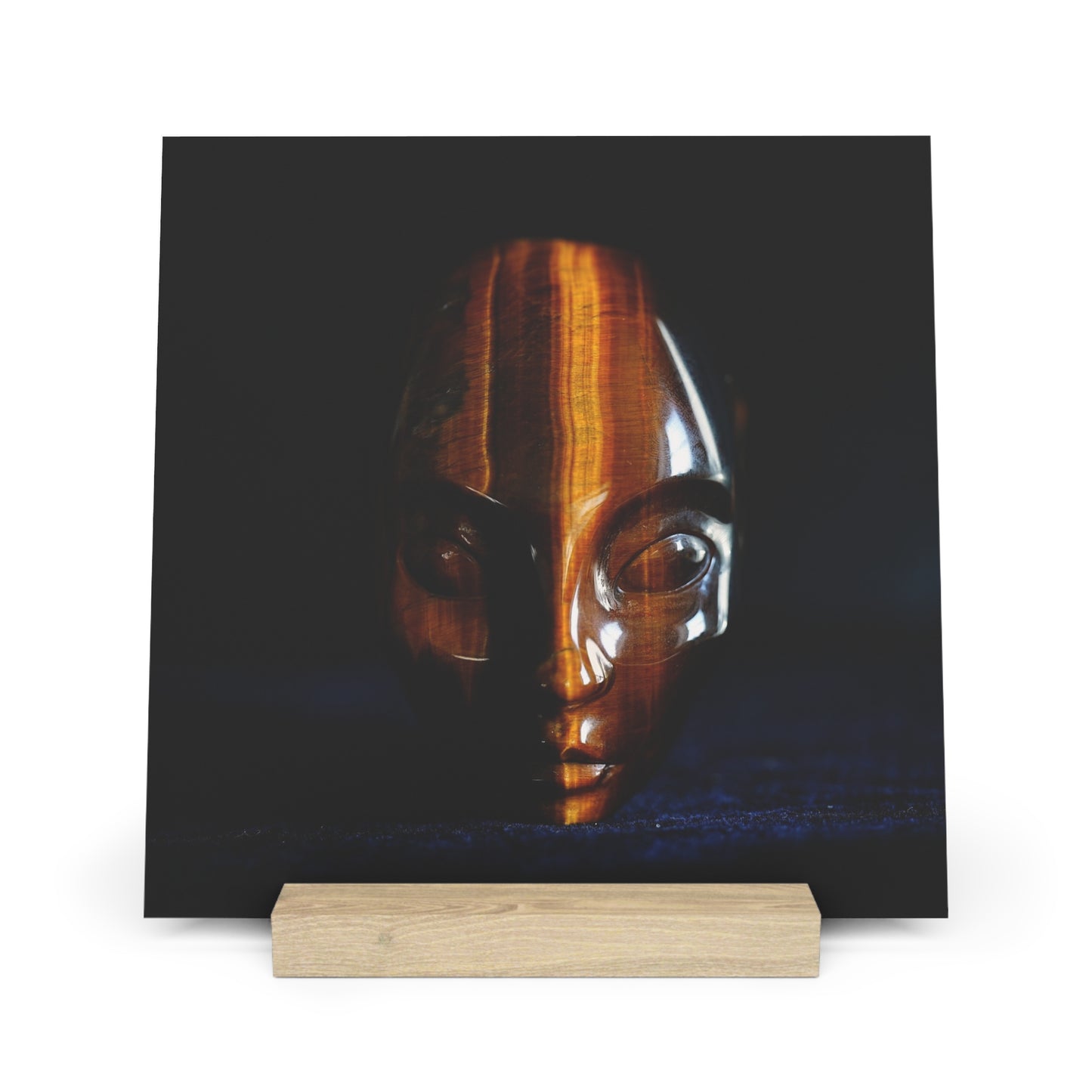 Yellow Tiger Eye Faery - Print with Wooden Stand