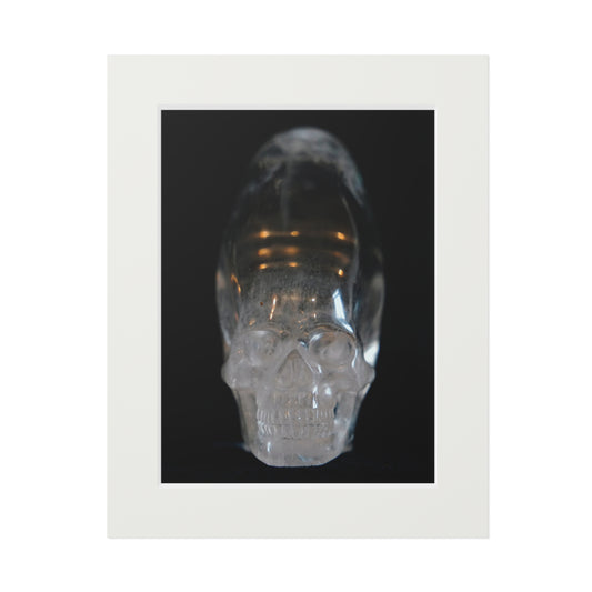 Elongated  Skull   -  Fine Art Print and Passepartout Paper Frame