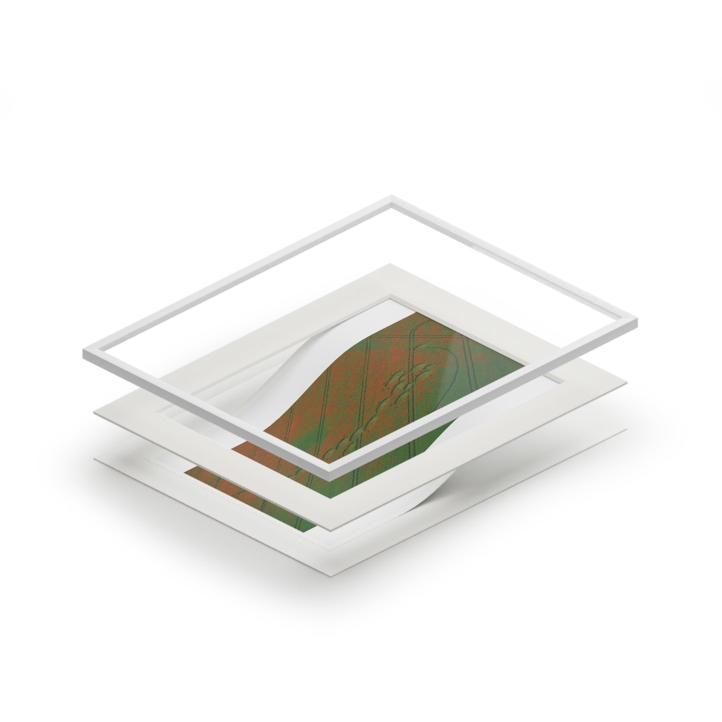 Rockley Crop Circle  - 2012 | Fine Art Print with Passepartout Paper Frame
