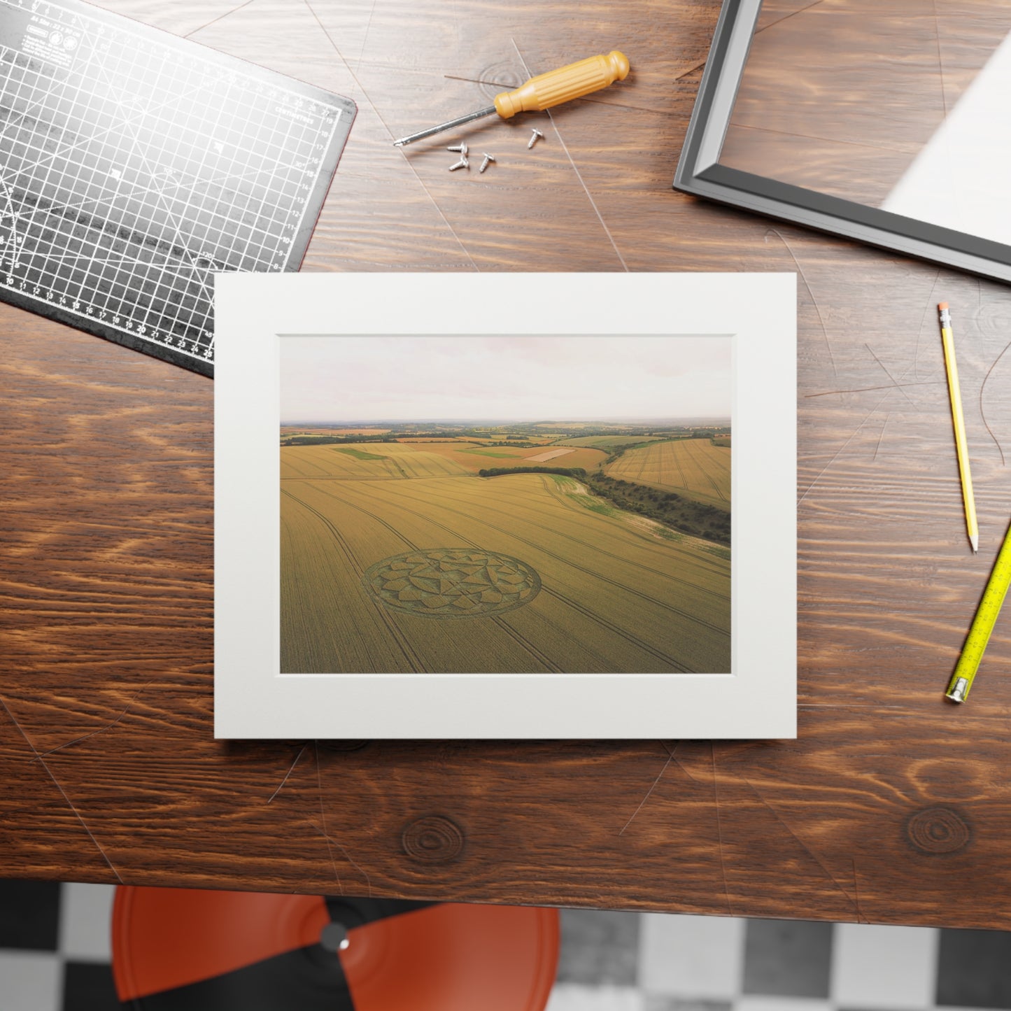 Cheesefoot Head, near Winchester, Hampshire – 2020 | Fine Art Print with Passepartout Paper Frame