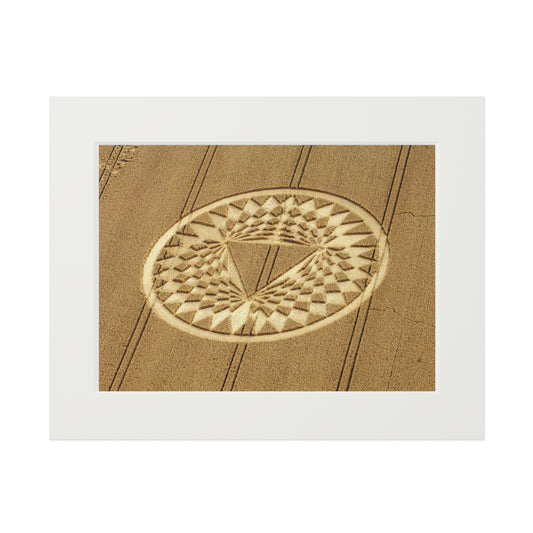 Aldbourne Crop Circle - Wiltshire – 2005 | Fine Art Print with Passepartout Paper Frame