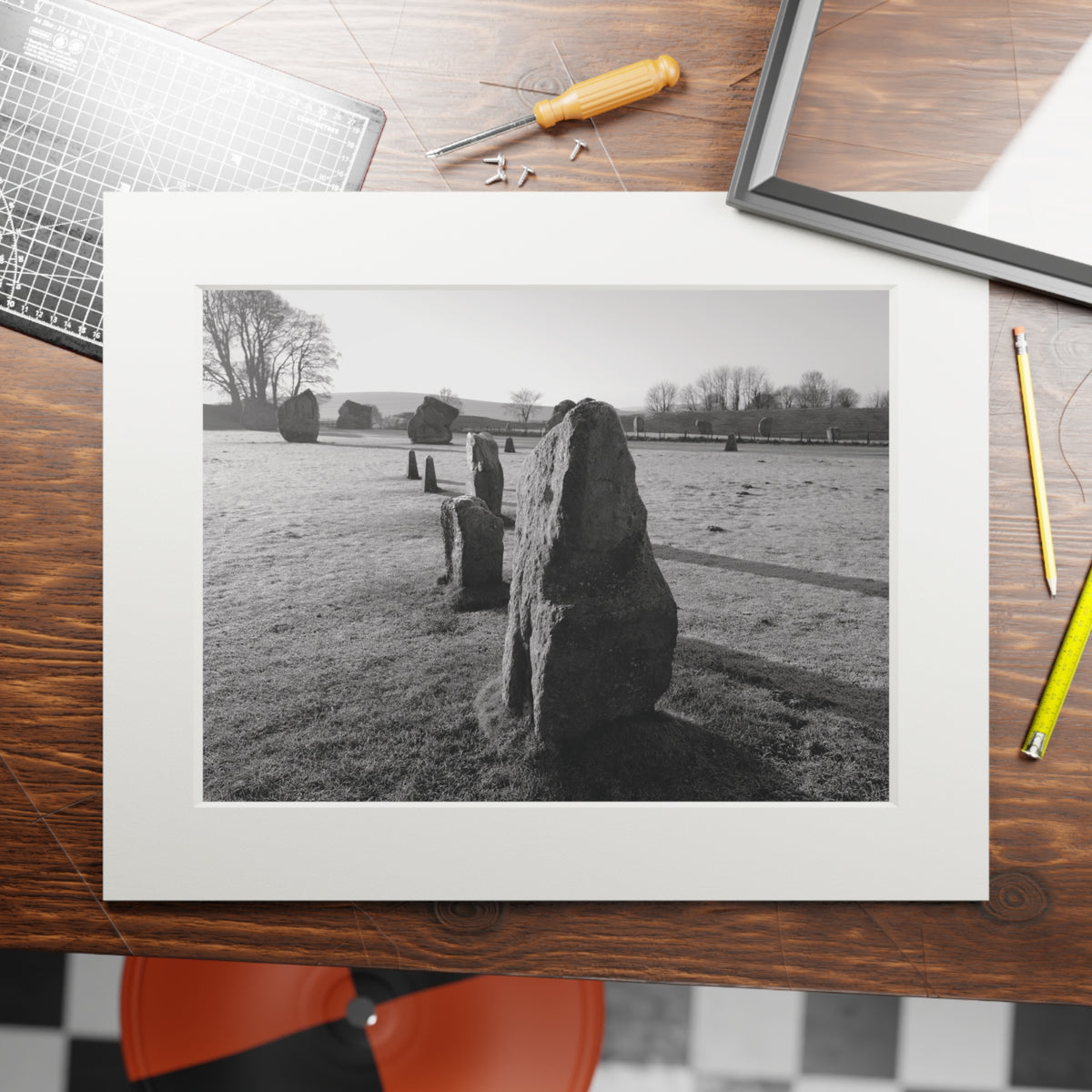 Southern Inner Ring - Avebury | Fine Art Print with Passepartout Paper Frame