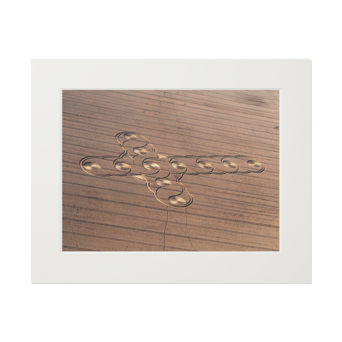 Etchilhampton Crop Circle  - 2008 | Fine Art Print with Passepartout Paper Frame