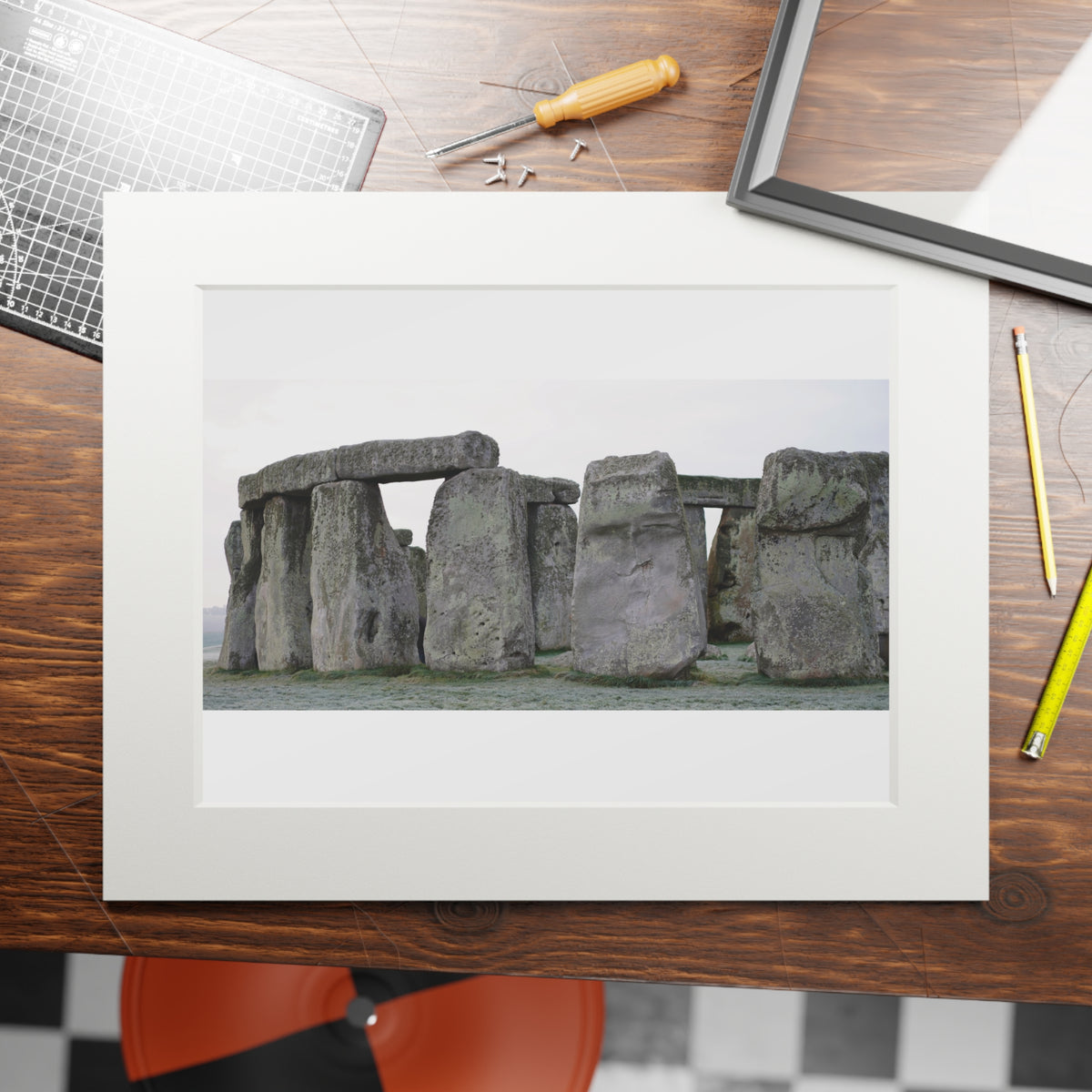 West Kennet Long Barrow | Fine Art Print with Passepartout Paper Frame
