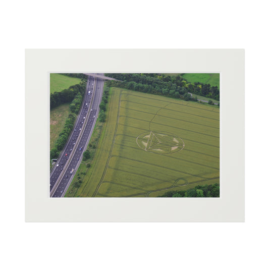 Liddington Castle  Crop Circle  - 2012 | Fine Art Print with Passepartout Paper Frame