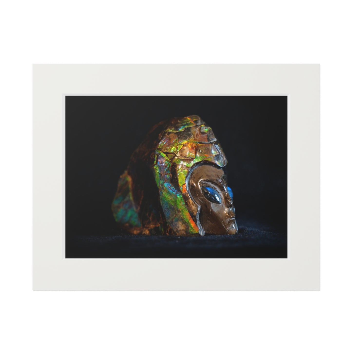 Ammolite Being -  Fine Art Print and Passepartout Paper Frame