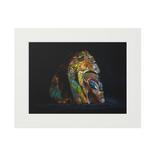 Ammolite Being -  Fine Art Print and Passepartout Paper Frame