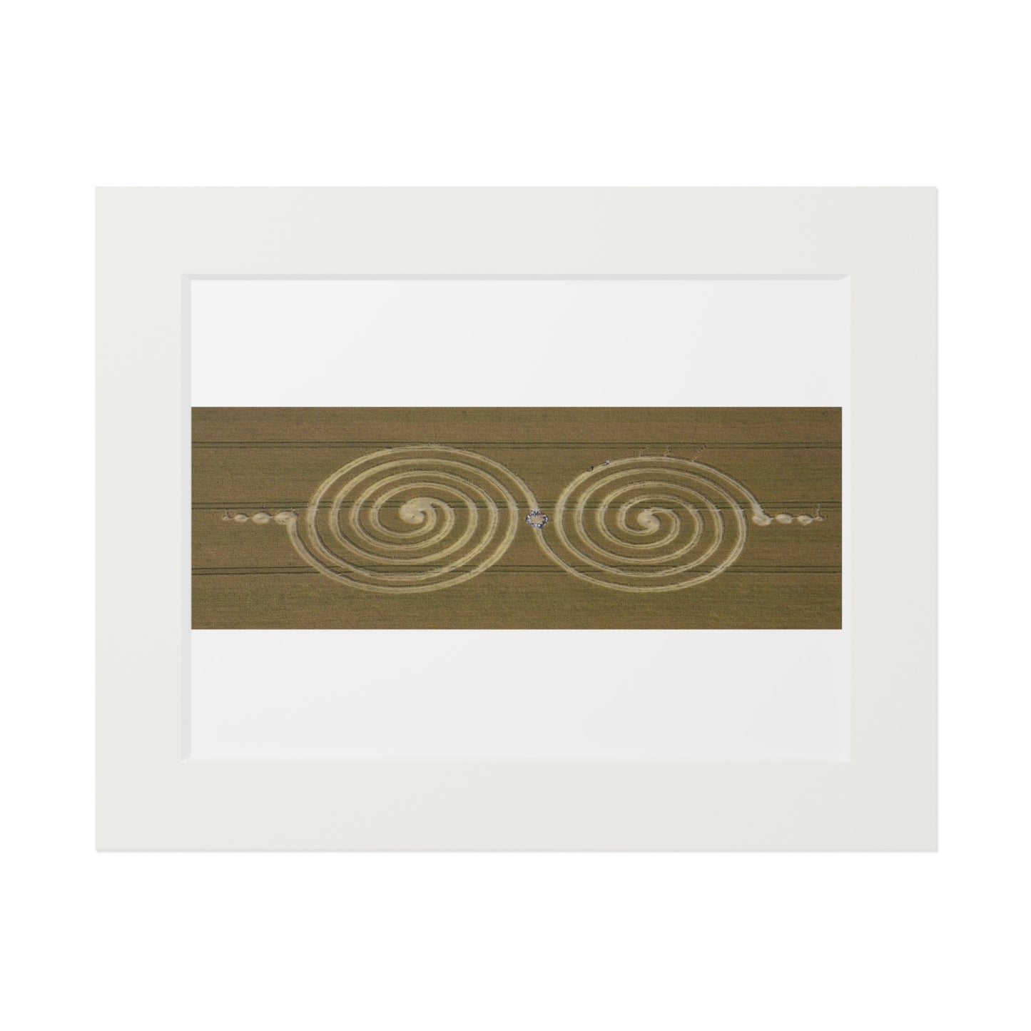 Windmill Hill Crop Circle  - 2011 | Fine Art Print with Passepartout Paper Frame