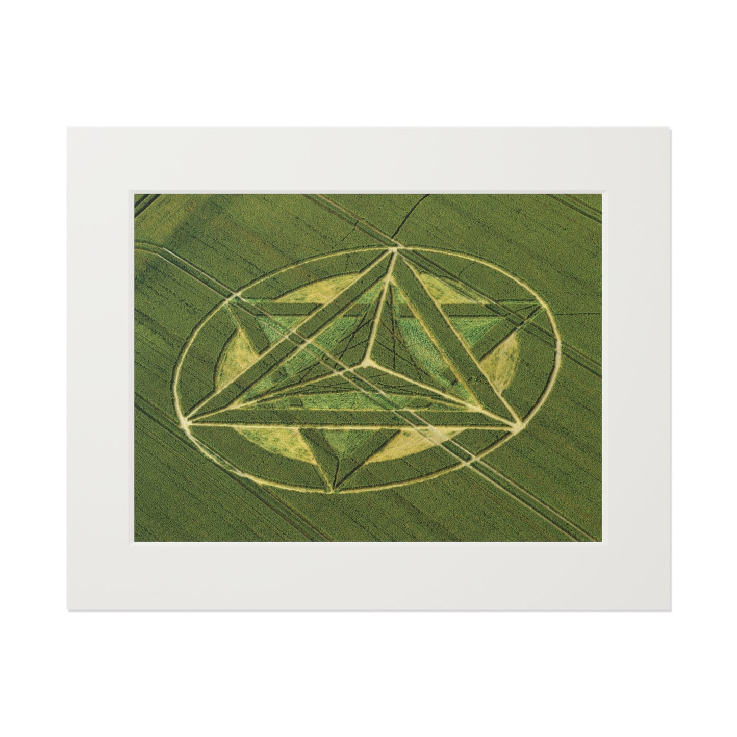 Liddington Step  Crop Circle  - 2012 | Fine Art Print with Passepartout Paper Frame