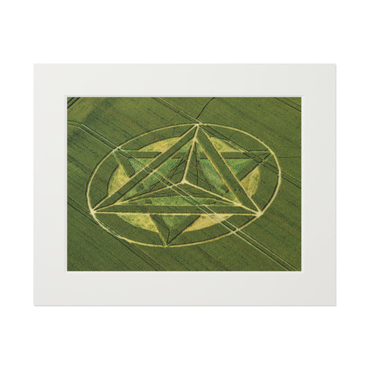 Liddington Step  Crop Circle  - 2012 | Fine Art Print with Passepartout Paper Frame