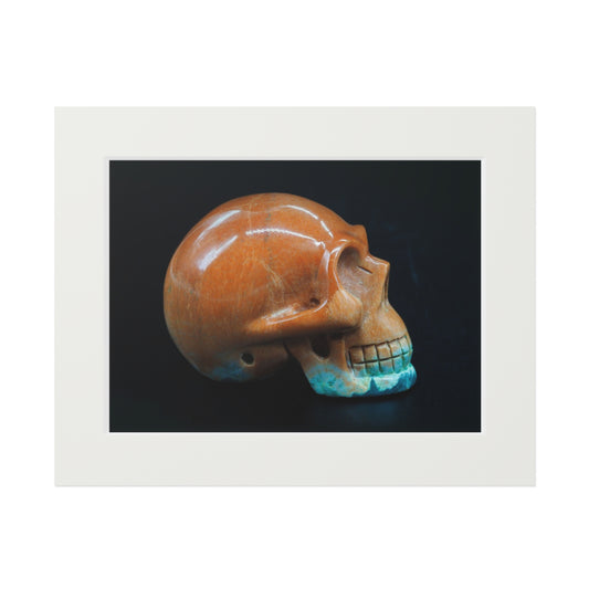 Sedona Jasper Skull  -  Fine Art Print and Passepartout Paper Frame