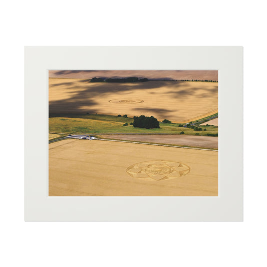 Hackpen Hill  Crop Circle  - 2018 | Fine Art Print with Passepartout Paper Frame