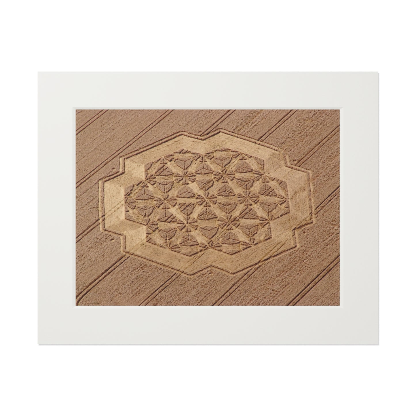 East Kennet Crop Circle - 2007 | Fine Art Print with Passepartout Paper Frame
