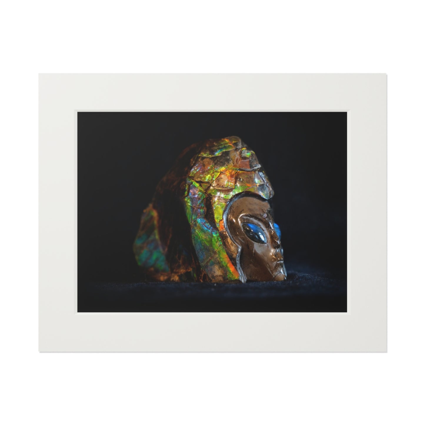 Ammolite Being -  Fine Art Print and Passepartout Paper Frame