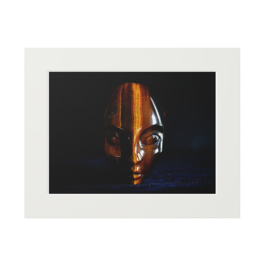 Yellow Tiger Eye, Star Faery  -  Fine Art Print and Passepartout Paper Frame