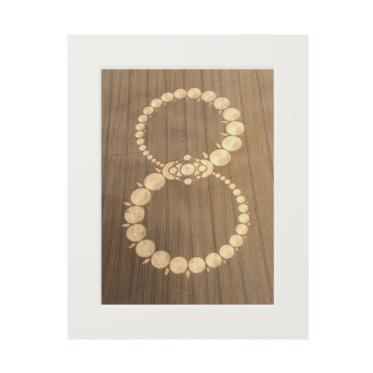 Milk Hill Crop Circle – 2008 | Fine Art Print with Passepartout Paper Frame
