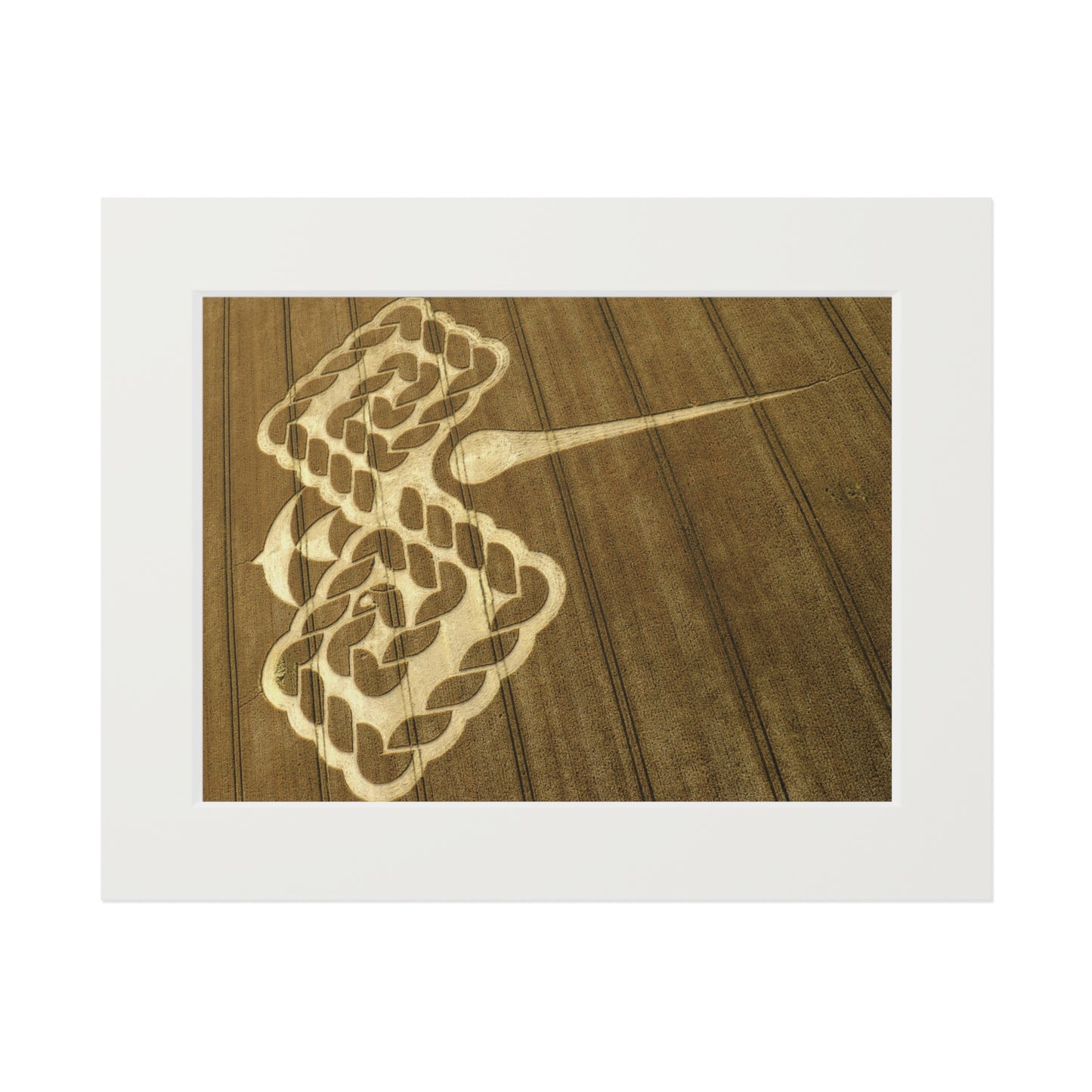 Beckhampton Crop Circle  - 2009 | Fine Art Print with Passepartout Paper Frame