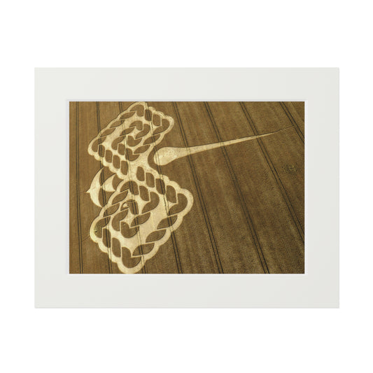 Beckhampton Crop Circle  - 2009 | Fine Art Print with Passepartout Paper Frame