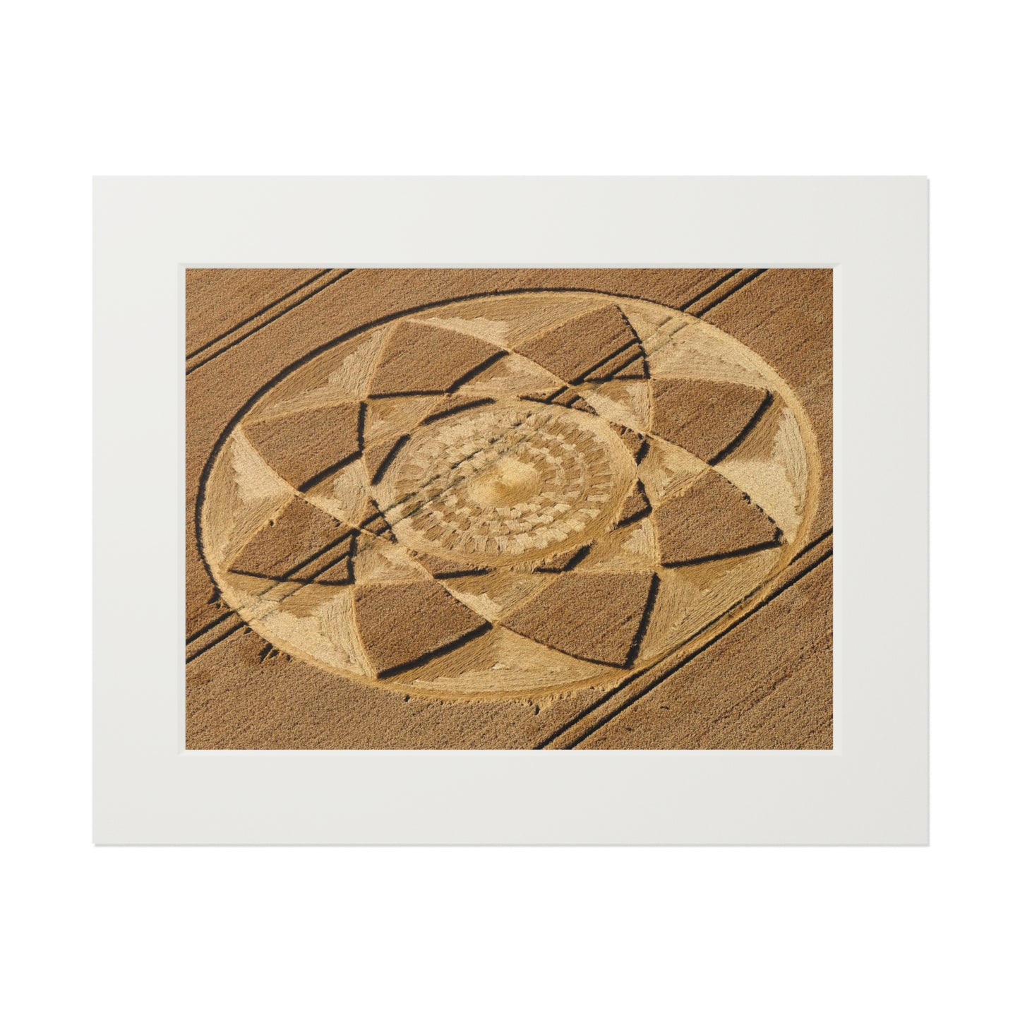 Hackpen Crop Circle  - 2018 | Fine Art Print with Passepartout Paper Frame
