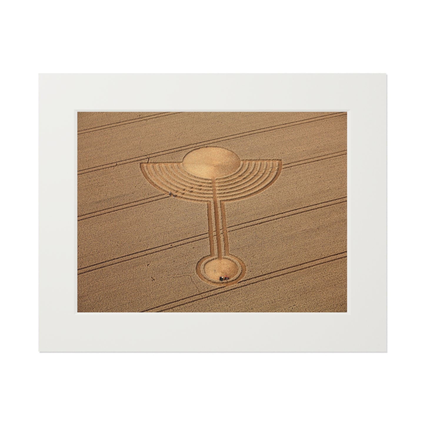 Beckhampton Crop Circle  - 2010 | Fine Art Print with Passepartout Paper Frame
