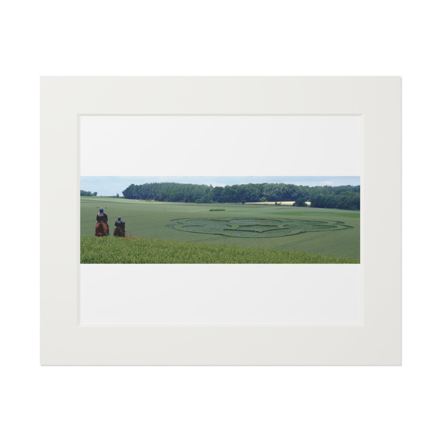 Waterloo, Belgium Crop Circle  - 2007 | Fine Art Print with Passepartout Paper Frame