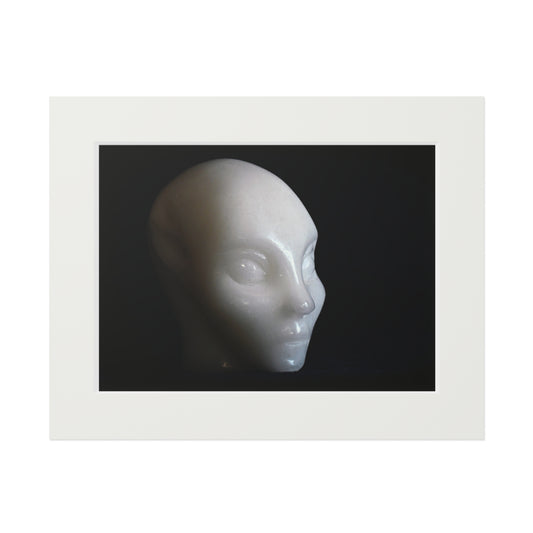 White Jade , Star Faery   -  Fine Art Print and Passepartout Paper Frame