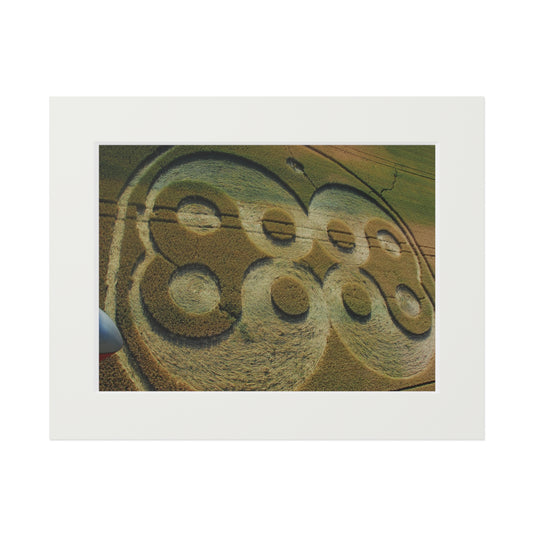 Waterloo Crop Circle, Belgium – 2006 | Fine Art Print with Passepartout Paper Frame