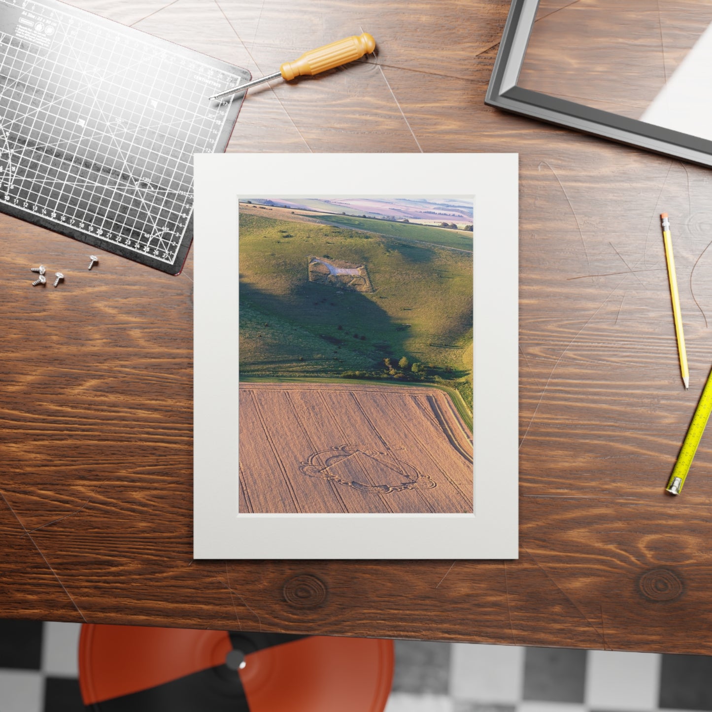 Milk Hill – 2007 | Fine Art Print with Passepartout Paper Frame