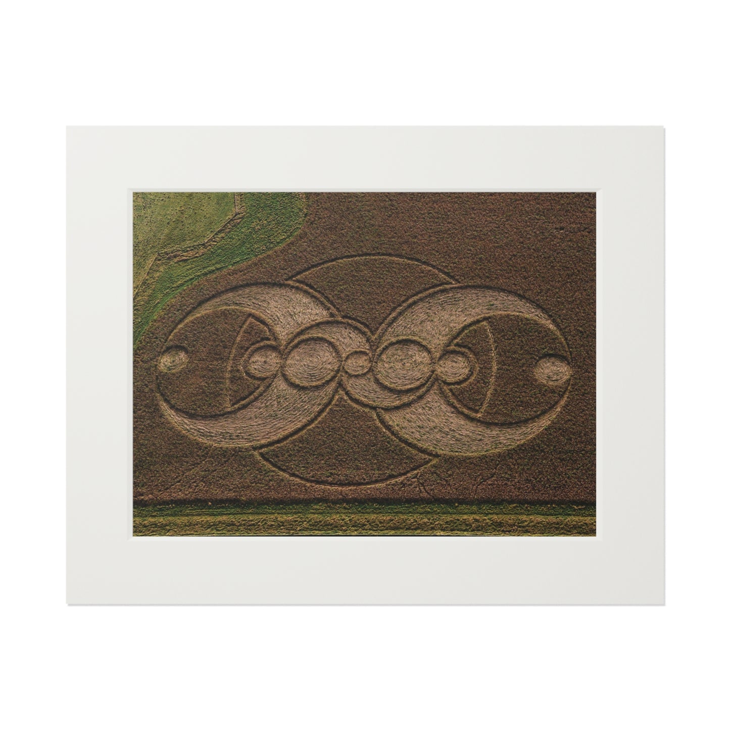 Windmill Hill Crop Circle  - 2012 | Fine Art Print with Passepartout Paper Frame