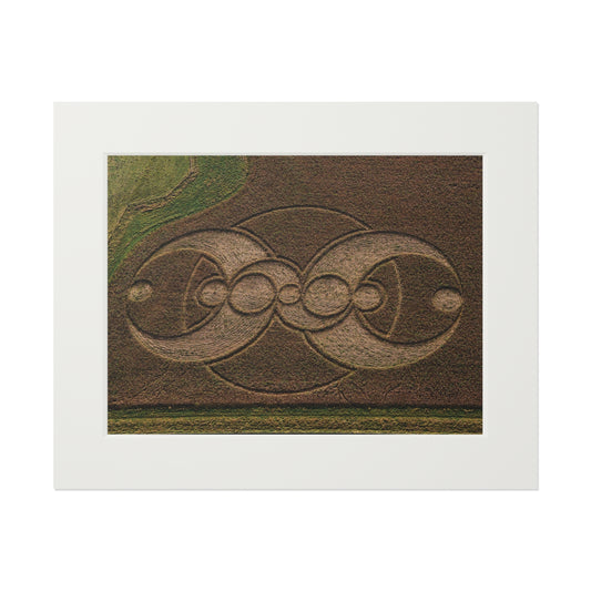 Windmill Hill Crop Circle  - 2012 | Fine Art Print with Passepartout Paper Frame