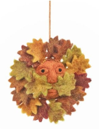 Autumnal Greenman Hanging Decoration (Handmade Felt)