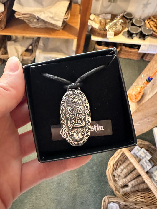 Pewter Traveller's Charm Pendant (PN683)