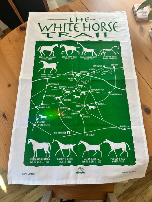 Trail of the White Horse Tea-Towel