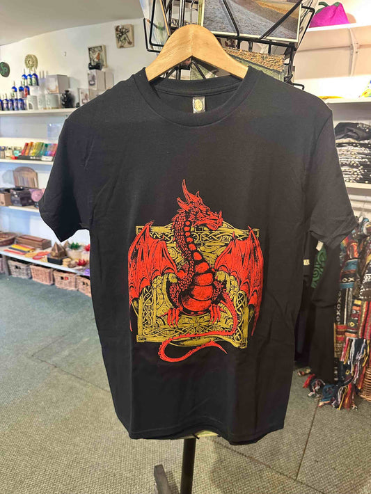 Unisex Red Dragon t-shirt (Black)